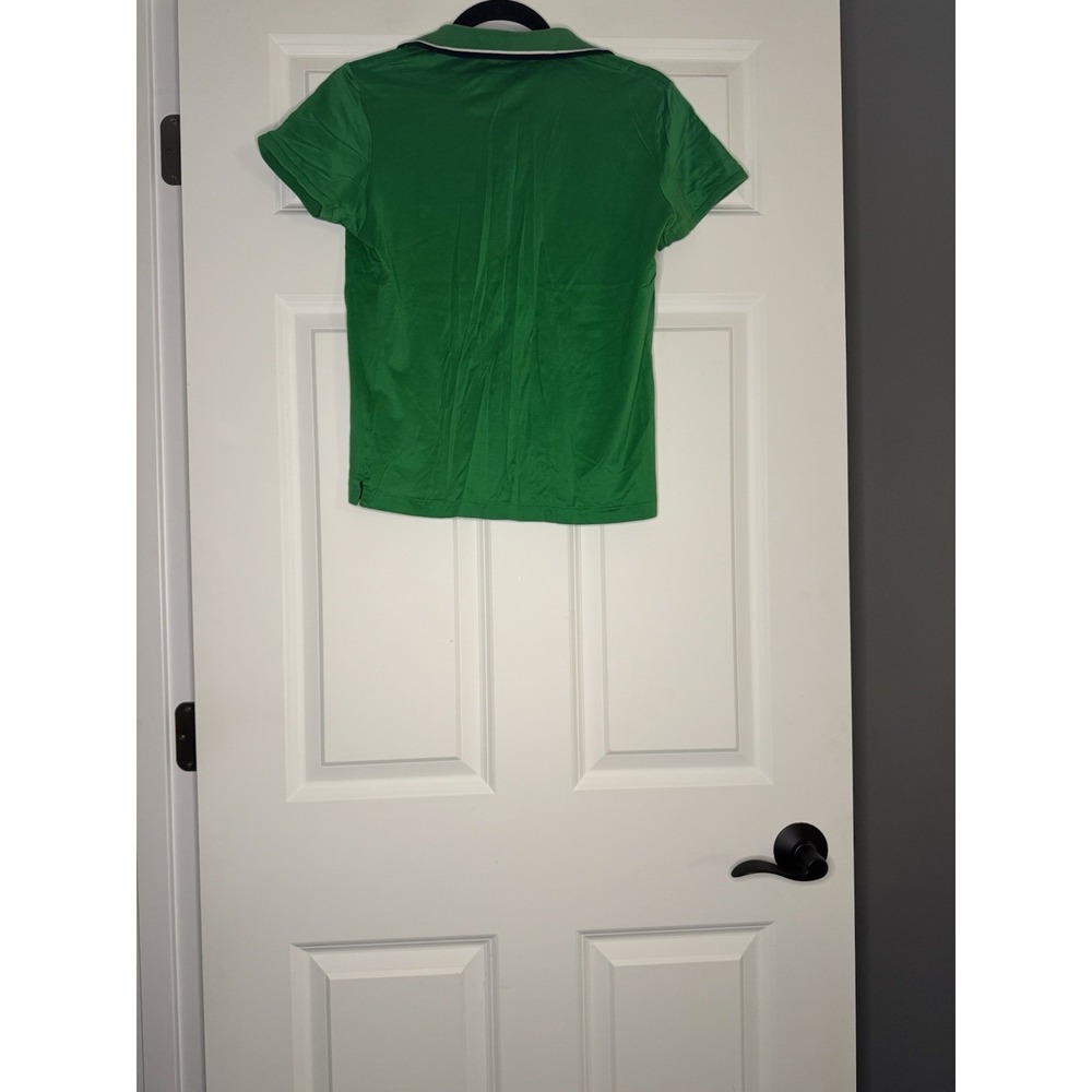 Ralph Lauren Terry Golf Vintage Women's Polo Medium Green White Navy - Picture 2 of 2